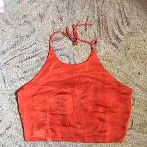 Orange halter top